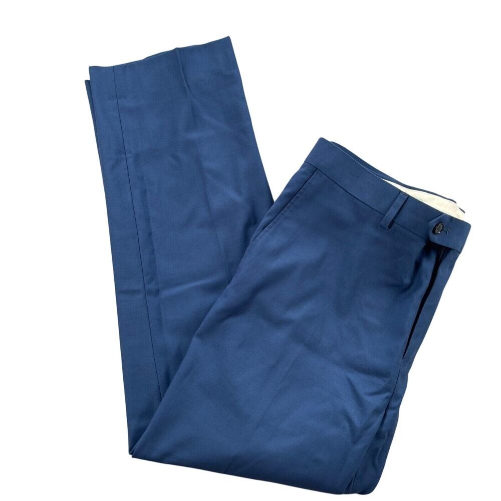 Tailorbyrd Collection Mens Dress Pants 36 x 28.5‎ Blue Flat Front Straight Leg